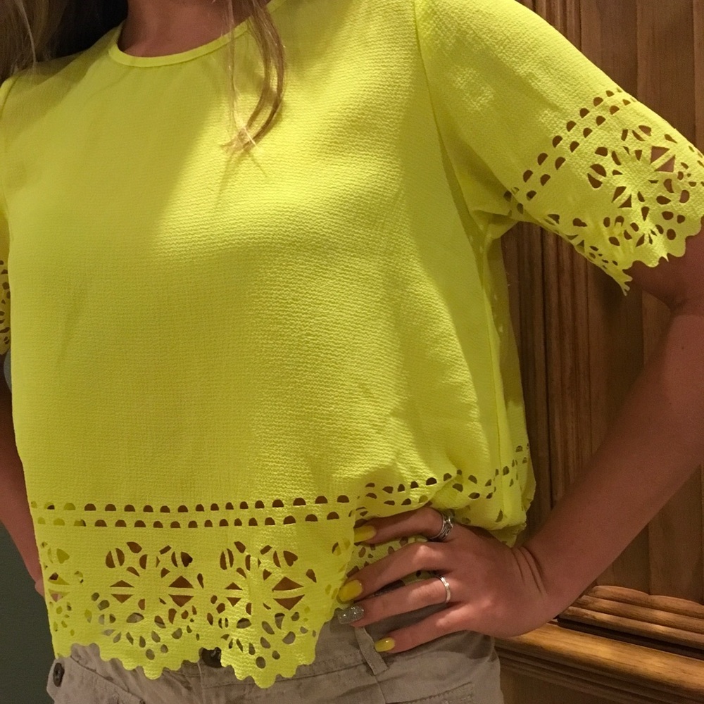 Neon Yellow Blouse